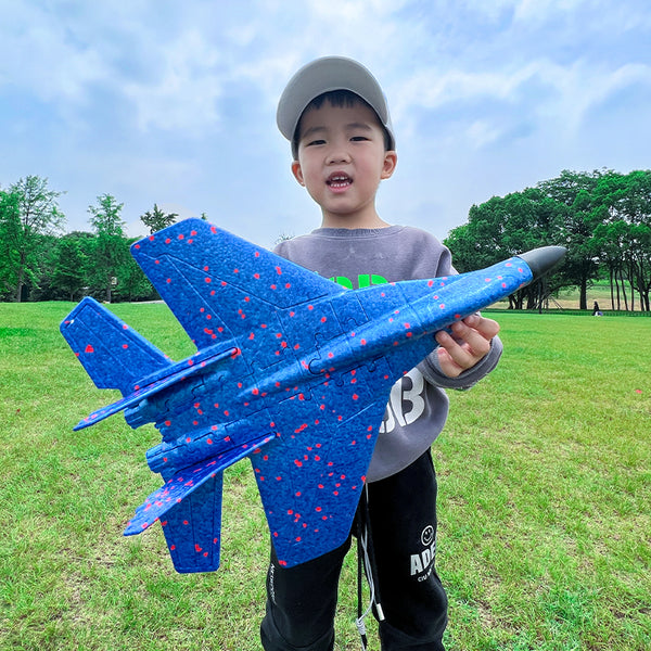 Children's assembly hand thrown building block aircraft