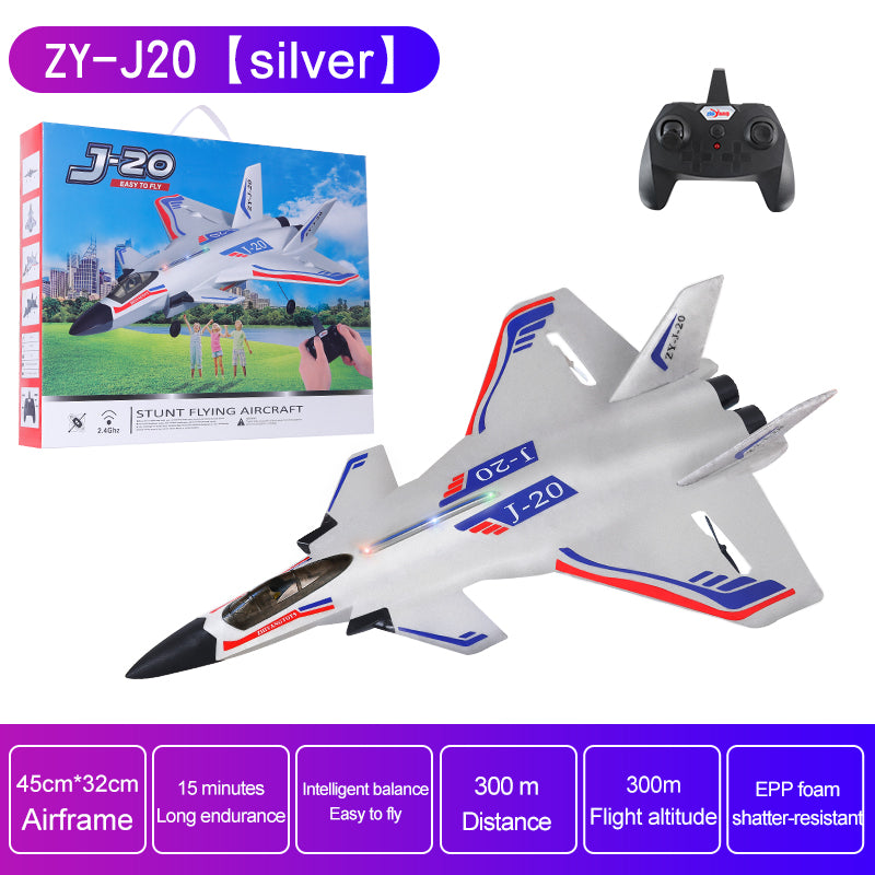 Zhiyang toy remote control aircraft new J20 International Children's Day gift fall resistant high-speed model outdoor glider simulation