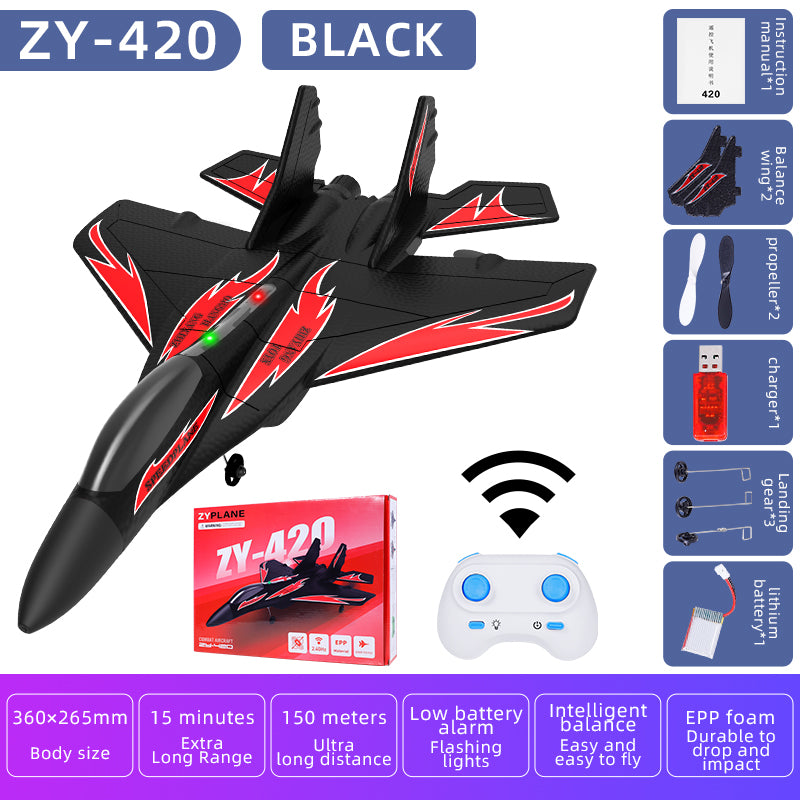 2.4GHz260mm Wingspan EPP RC Fighter Airplane Remote Controller Glider Aircraft Model Toy Children Outdoor Fly Toys